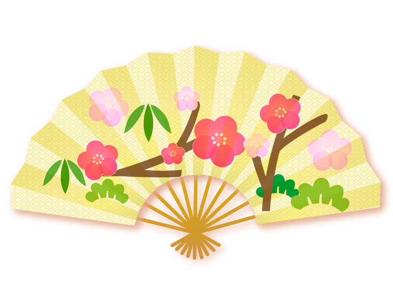 松竹梅の扇子の年賀状イラスト 年賀状の無料テンプレートやイラスト 松竹梅の扇子の年賀状イラスト 年賀状の無料テンプレートやイラスト
