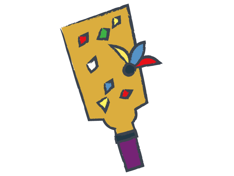 羽子板の年賀状 お正月イラスト 年賀状の無料テンプレートやイラスト