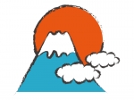 日の出と富士山の年賀状イラスト03