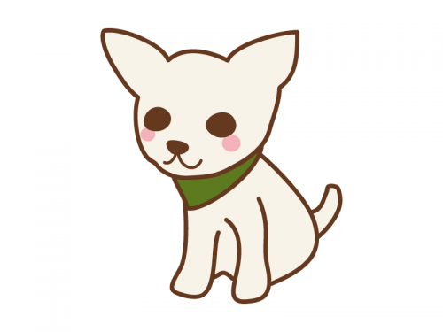 干支の戌(チワワ)の年賀状イラスト