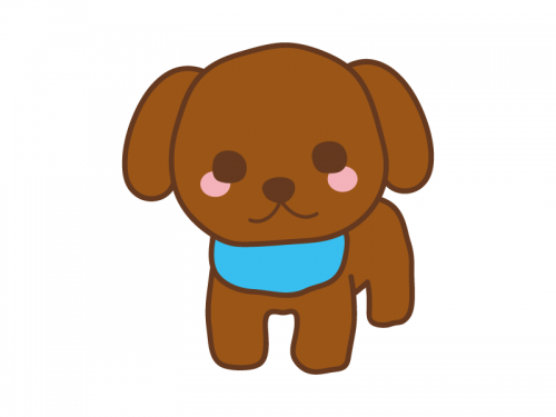 干支の戌(トイプードル)の年賀状イラスト