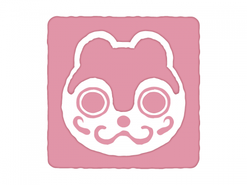 戌張子のスタンプ風の年賀状イラスト02