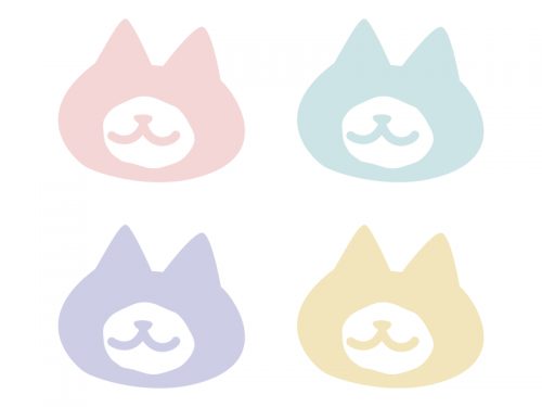 犬のスタンプ風の年賀状イラスト