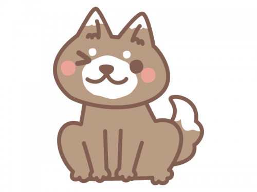 かわいい犬の年賀状イラスト